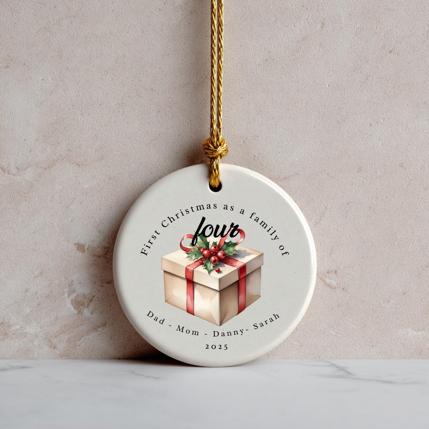 Personalized First Christmas Home Ornament Newlywed Couple Gift Custom New House Address Keepsake Family Holiday Gift  Unique New Home Decor
