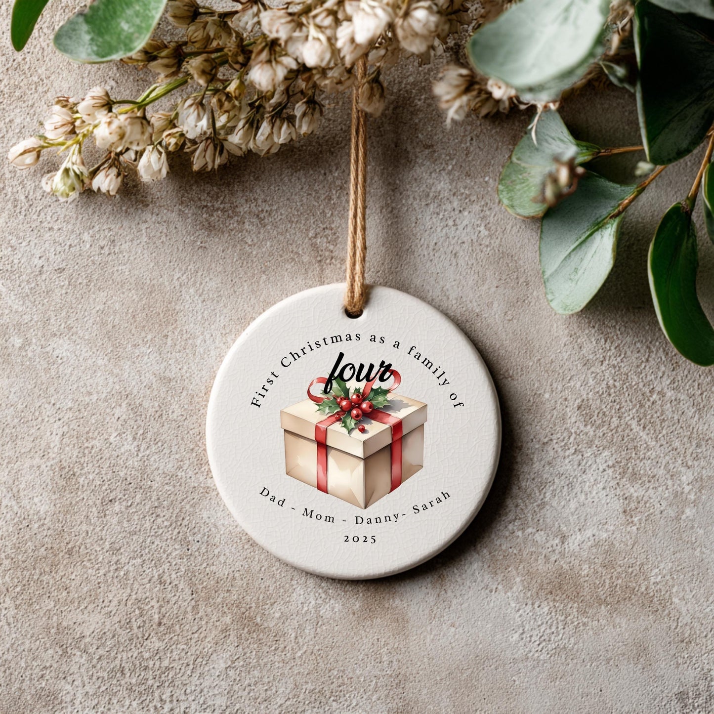 Personalized First Christmas Home Ornament Newlywed Couple Gift Custom New House Address Keepsake Family Holiday Gift  Unique New Home Decor