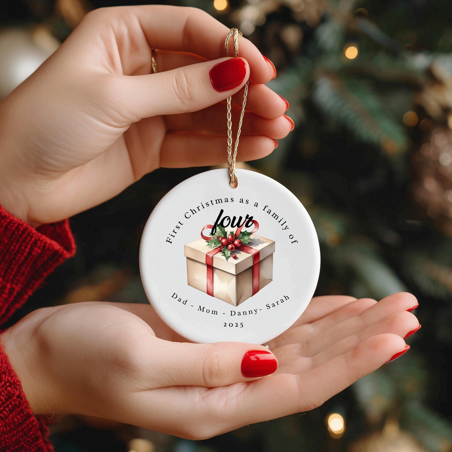 Personalized First Christmas Home Ornament Newlywed Couple Gift Custom New House Address Keepsake Family Holiday Gift  Unique New Home Decor