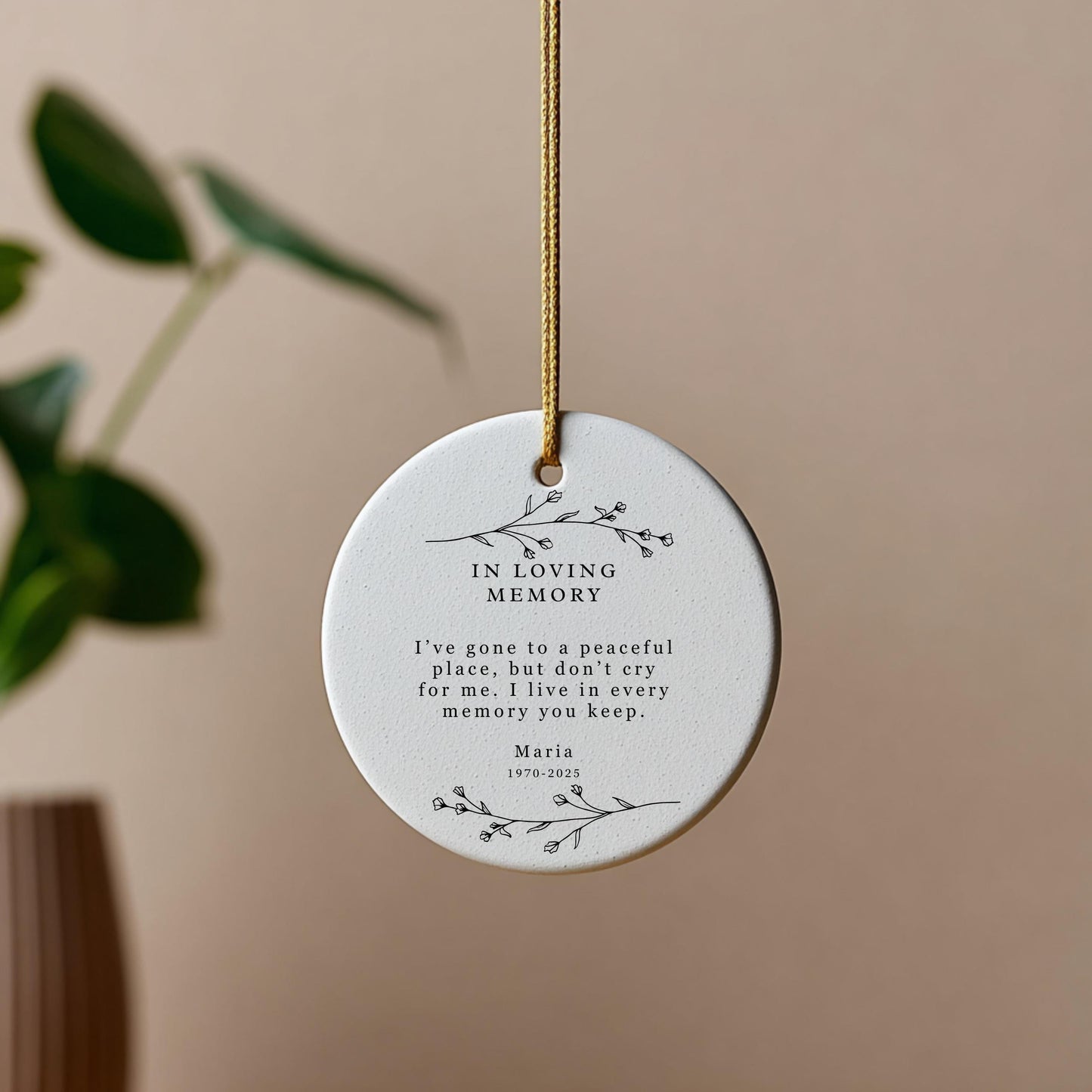 Custom Memorial Ornament In Memory Of A Loved One Sorry For Your Loss Breavement In Loving Memory Keepsake Rememberance Sympathy Gift Bauble