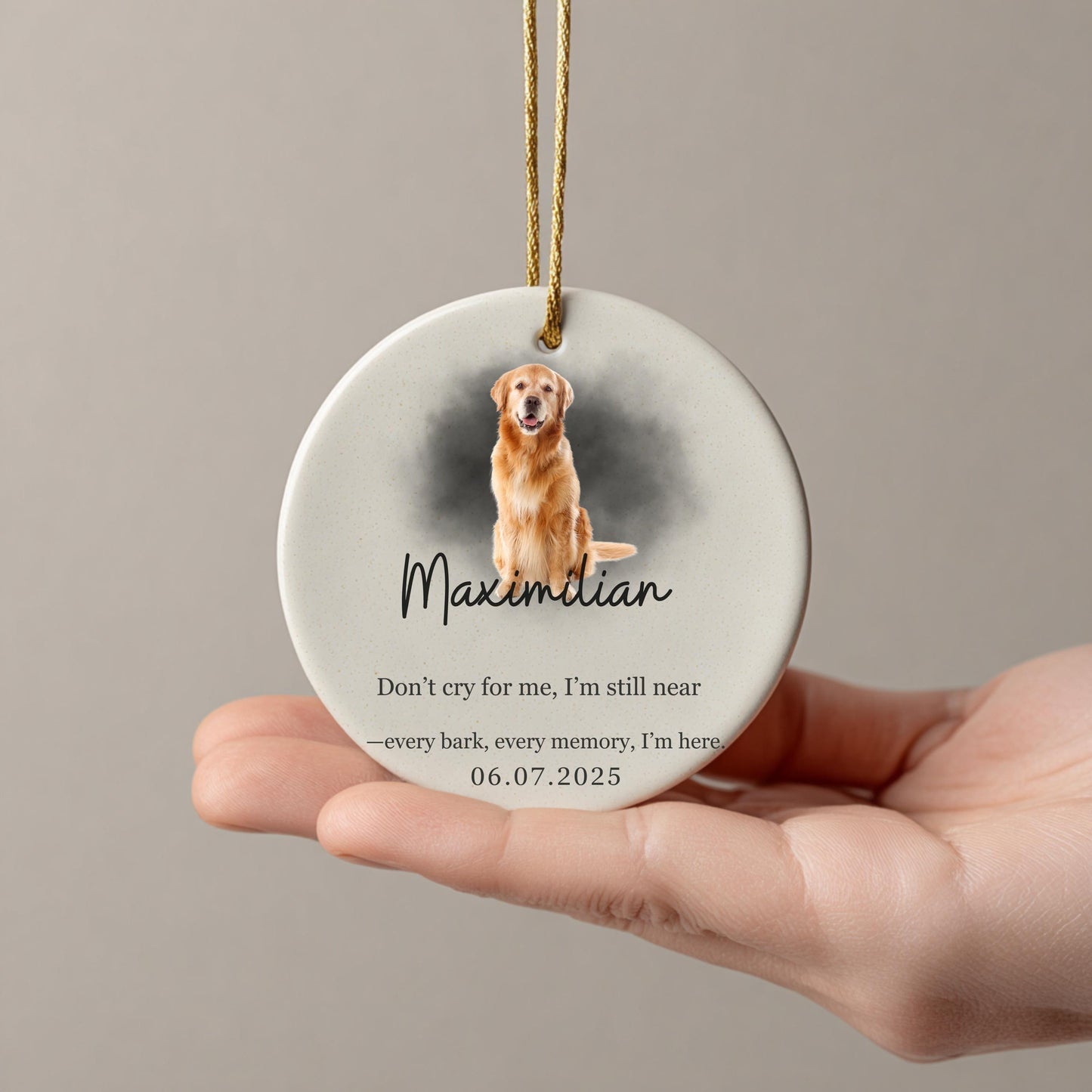 Personalized Dog Ornament with Photo Pet Ornament Memorial Gift Loss of dog Ornament Breavement Sorry For Your Loss Gift Dog Keepsake Gift