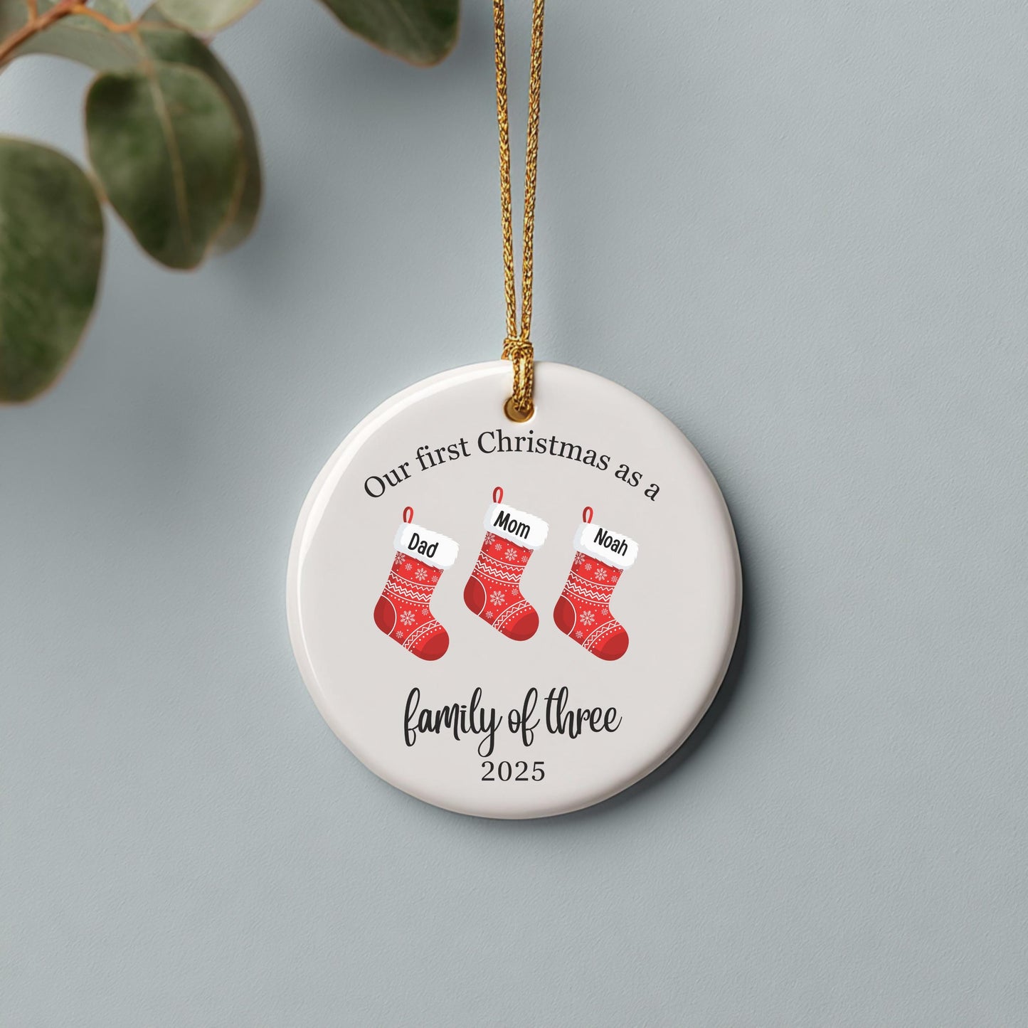Personalized New Home Christmas Ornament Bauble Housewarming Gift Family Holiday Home Decor Custom New Family Ornament First Christmas Gift