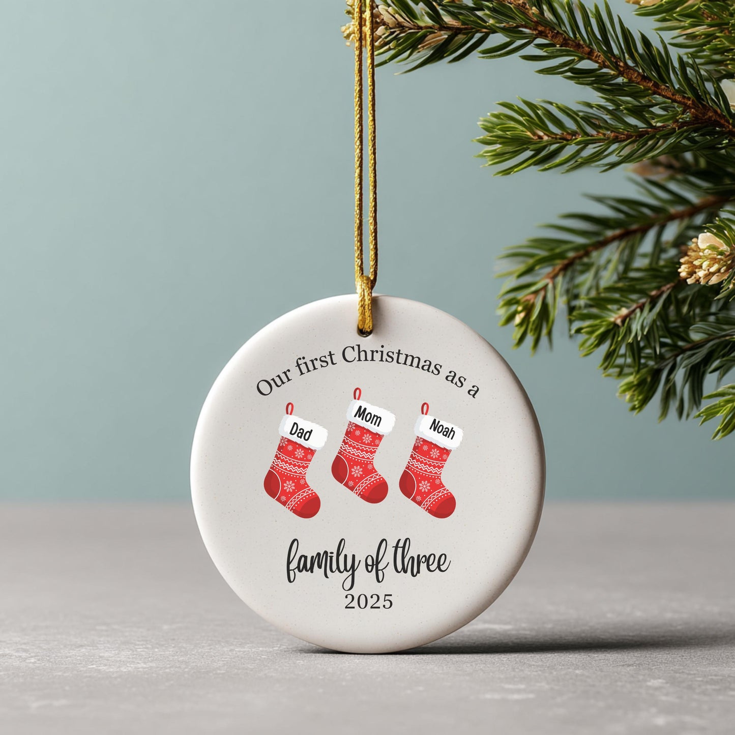 Personalized New Home Christmas Ornament Bauble Housewarming Gift Family Holiday Home Decor Custom New Family Ornament First Christmas Gift