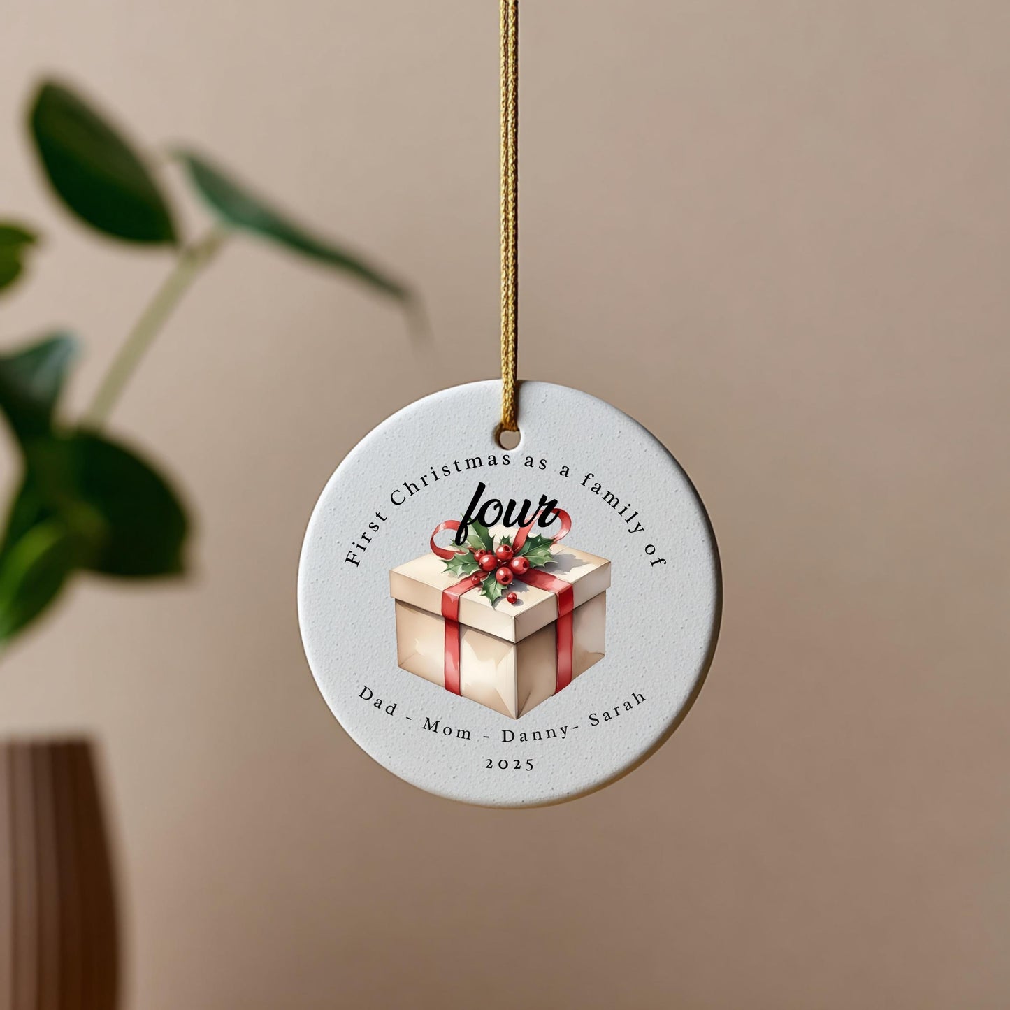 Personalized First Christmas Home Ornament Newlywed Couple Gift Custom New House Address Keepsake Family Holiday Gift  Unique New Home Decor