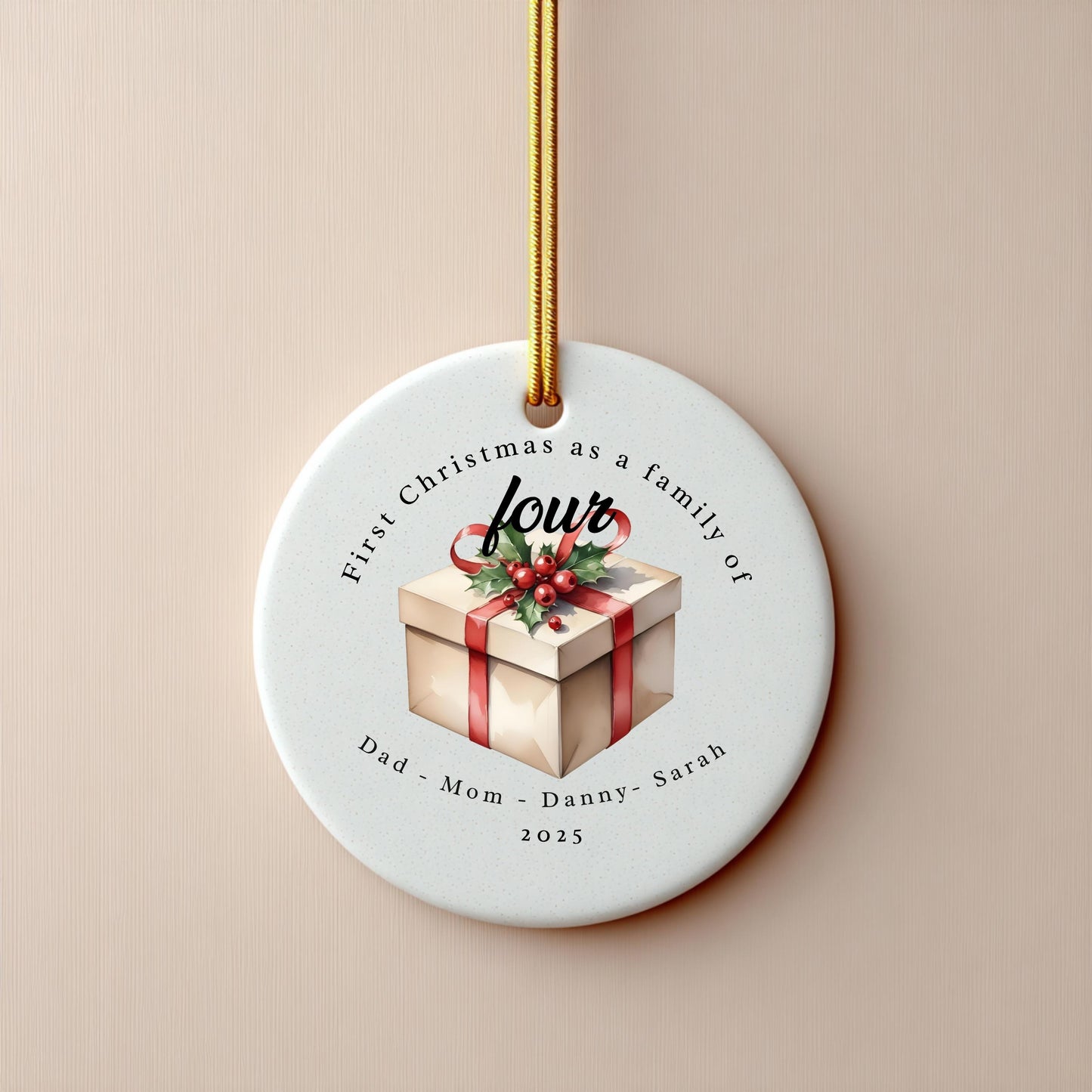 Personalized First Christmas Home Ornament Newlywed Couple Gift Custom New House Address Keepsake Family Holiday Gift  Unique New Home Decor