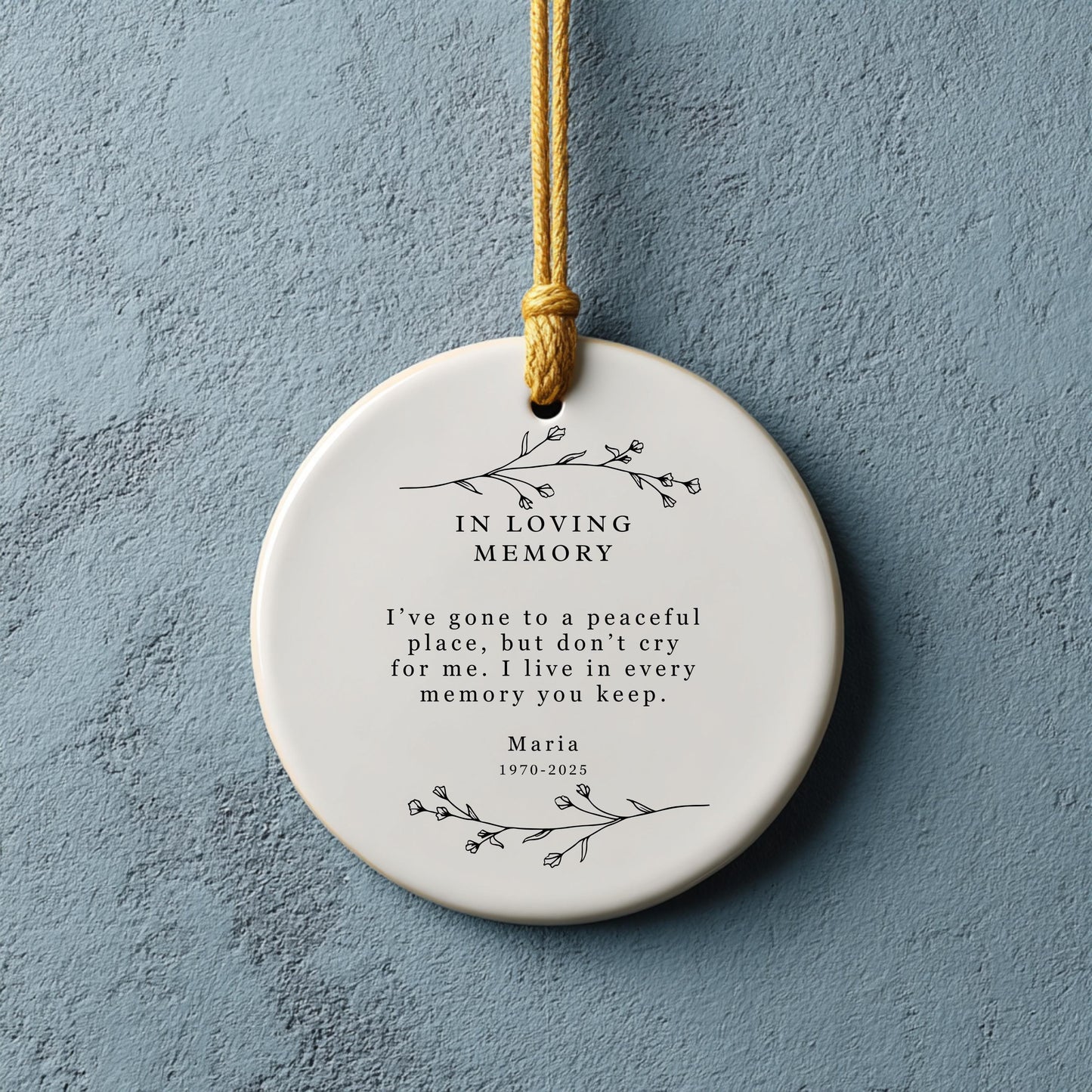 Custom Memorial Ornament In Memory Of A Loved One Sorry For Your Loss Breavement In Loving Memory Keepsake Rememberance Sympathy Gift Bauble