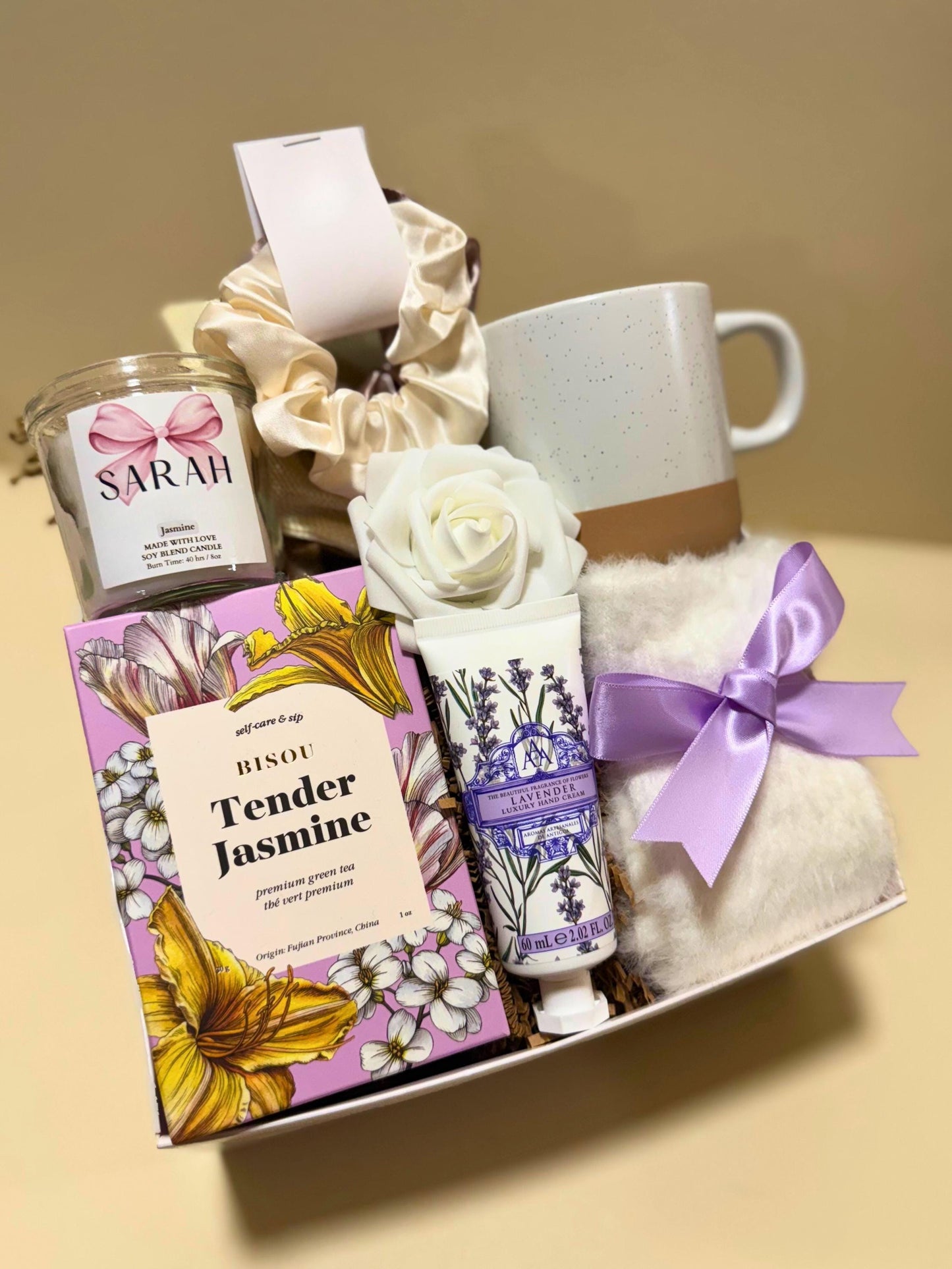 Thinking of You Wellness Tea Gift Box Her Personalized Gift Set Birthday Gift Care Package Thank You Special Treat Wellness Box Pamper Kit