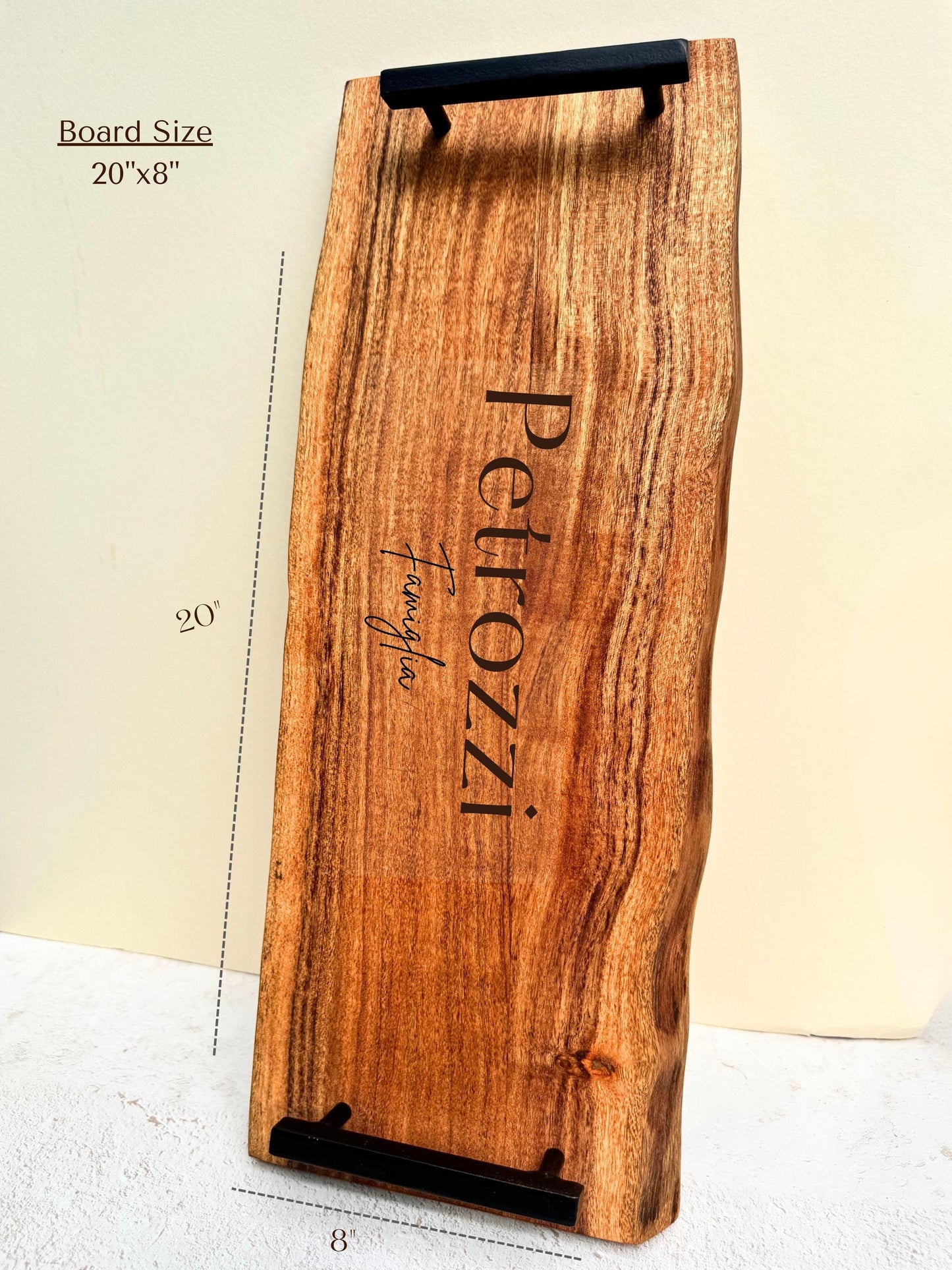 Personalized Cheese Board Couples Gift For Her Live Edge Cutting Board Custom Cheese Tray Hostess Gift Wooden Chopping Board Present Clients