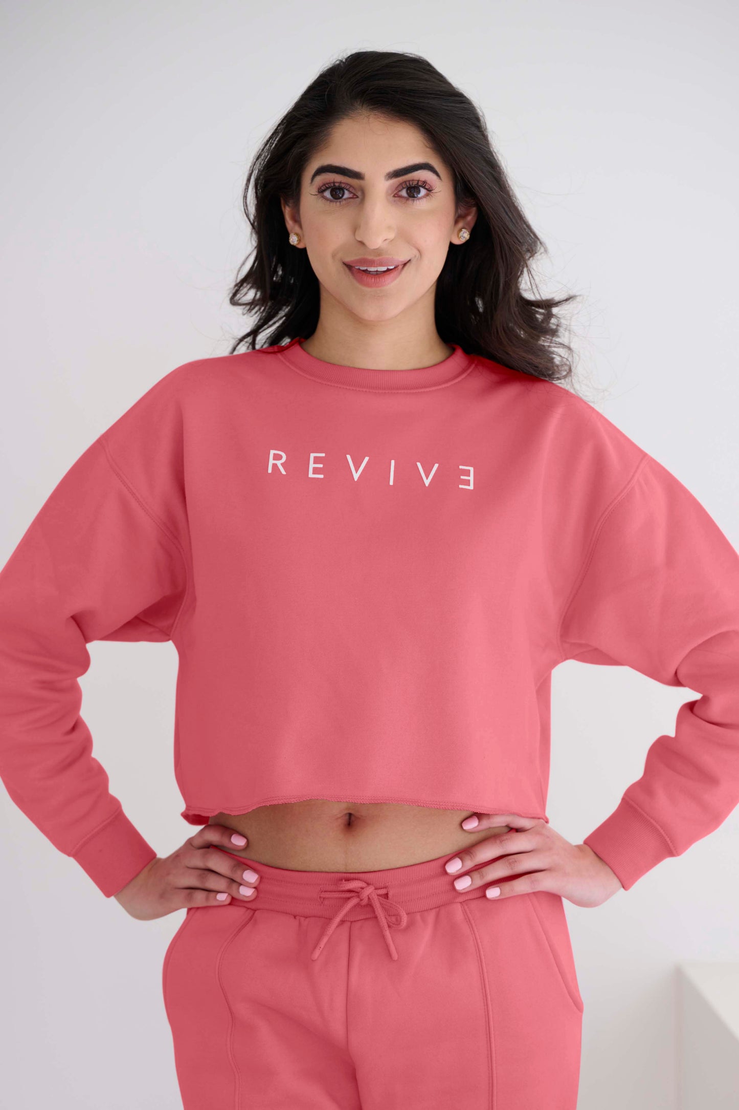 Cropped Sweatshirt Dusty Rose