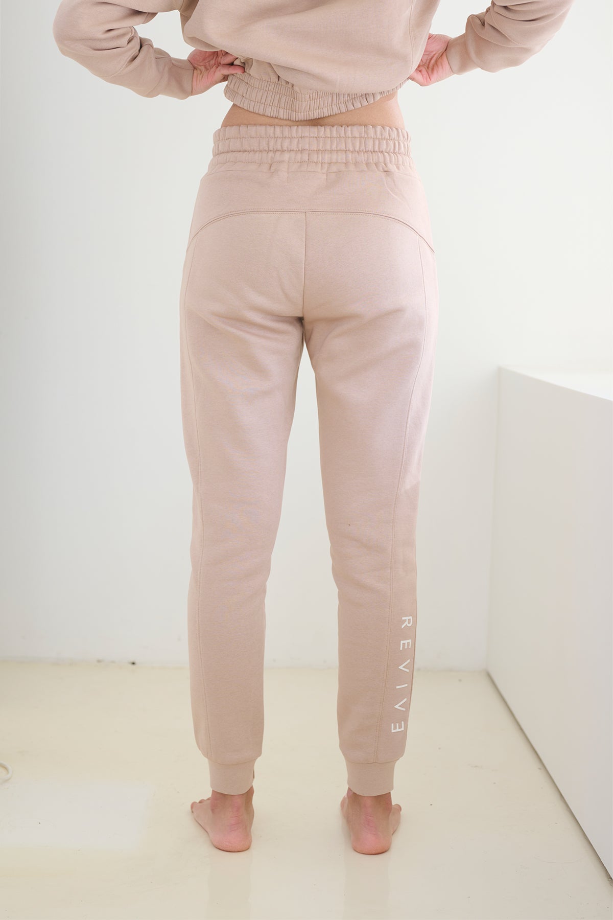 Two Piece Lounge Set - Cropped Zip Hoodie + High-waisted jogger