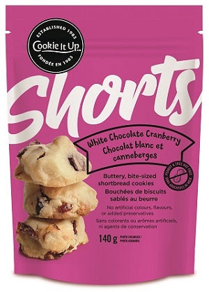 White Chocolate Cranberry Shorts 140g Pouch